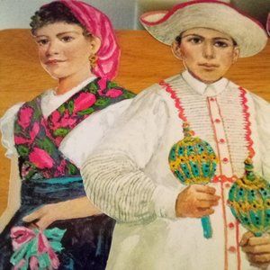 Vintage 1972 Festival Figures Large Paper Dolls